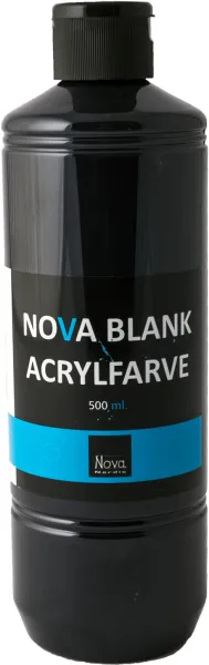 Nova akryylimaali kiiltävä 500 ml. Musta