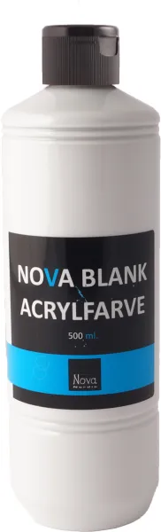 Nova akryylimaali kiiltävä 500 ml. Valkoinen