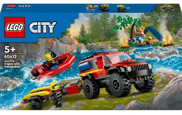 LEGO City 60412 Nelivetoinen paloauto ja pelastusvene