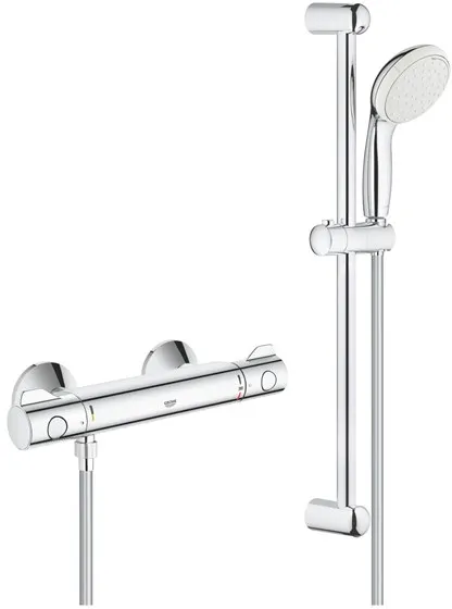 Grohe Tempesta II -suihkusarja, sisältää Grohtherm 800 -suihkuhanan, kromi