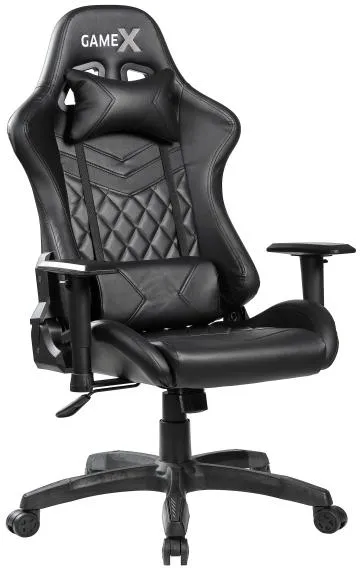 GameX GameX Lopez keinonahka musta 70x65x134cm