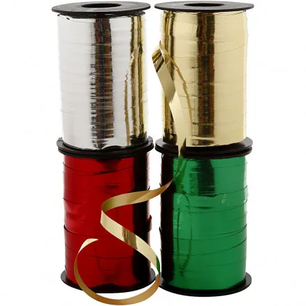 Lahjanauha, L: 10 mm, kiiltävä, 4x250 m/ 1 pkt.