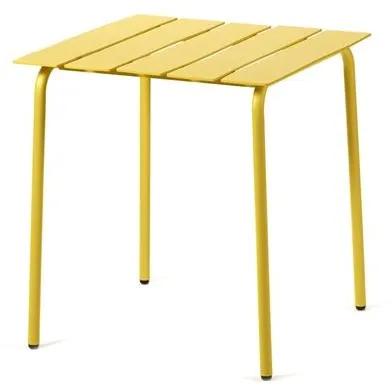 Valerie Objects Aligned Ulkokäyttöön Tarkoitettu Ruokapöytä 70x70 Keltainen