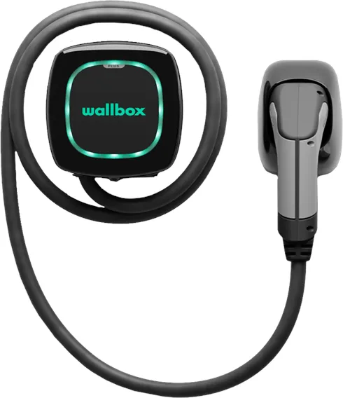 Wallbox Pulsar Plus latausasema Wi-Fi:llä, 22 kW, 7 metriä, Tyyppi 2, Musta