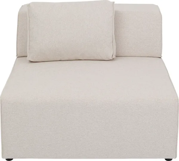 KARE DESIGN Infinity 2-Seater Elements Cream -moduuli, 100 cm - kermanvärinen polyesteri ja polypropeeni