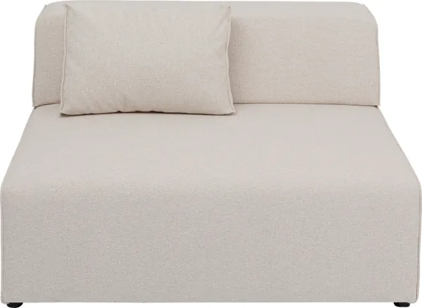 KARE DESIGN Infinity 2-Seater Elements Cream -moduuli, 120 cm - kermanvärinen polyesteri ja polypropeeni