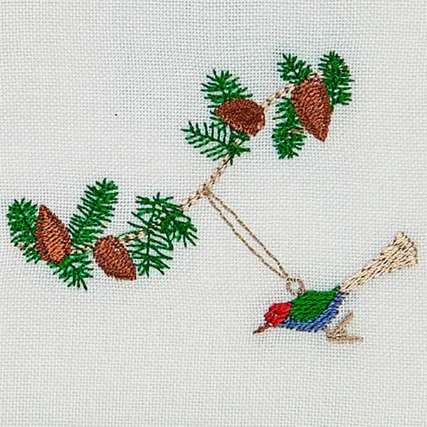 Langkilde & Søn - Jouluinen lautasliina linnulla