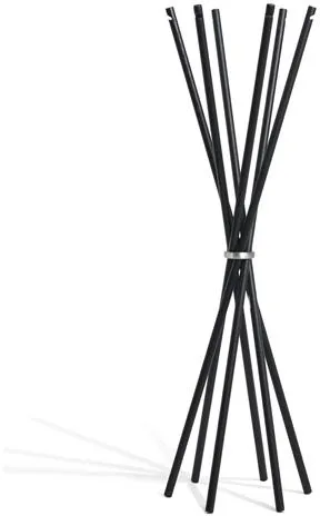 Møbel Copenhagen Coat Vaateriputki Mustalakattu Saarni/Kiillotettu Alumiini