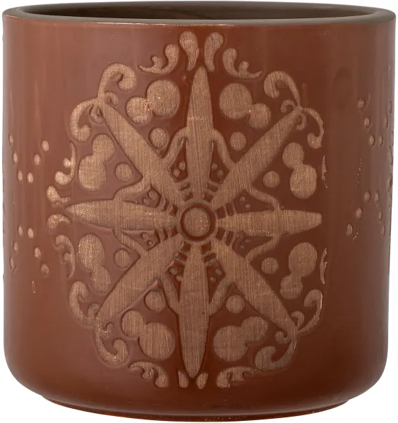 BLOOMINGVILLE Safio Koristeellinen Ruukku, Ruskea, Terrakotta