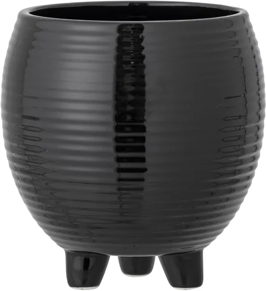 Arnel, kukkaruukku, musta, keramiikka