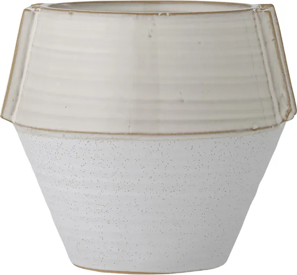 Zaki, kukkaruukku, valkoinen, kivitavara