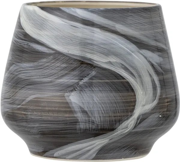 Skjalm, kukkaroruukku, ruskea, kivitavara