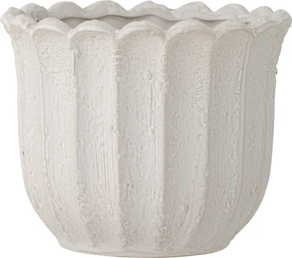 Chaca, kukkaroruukku, valkoinen, kivitavara