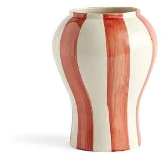 HAY Sobremesa Stripe Vase Petite Rouge